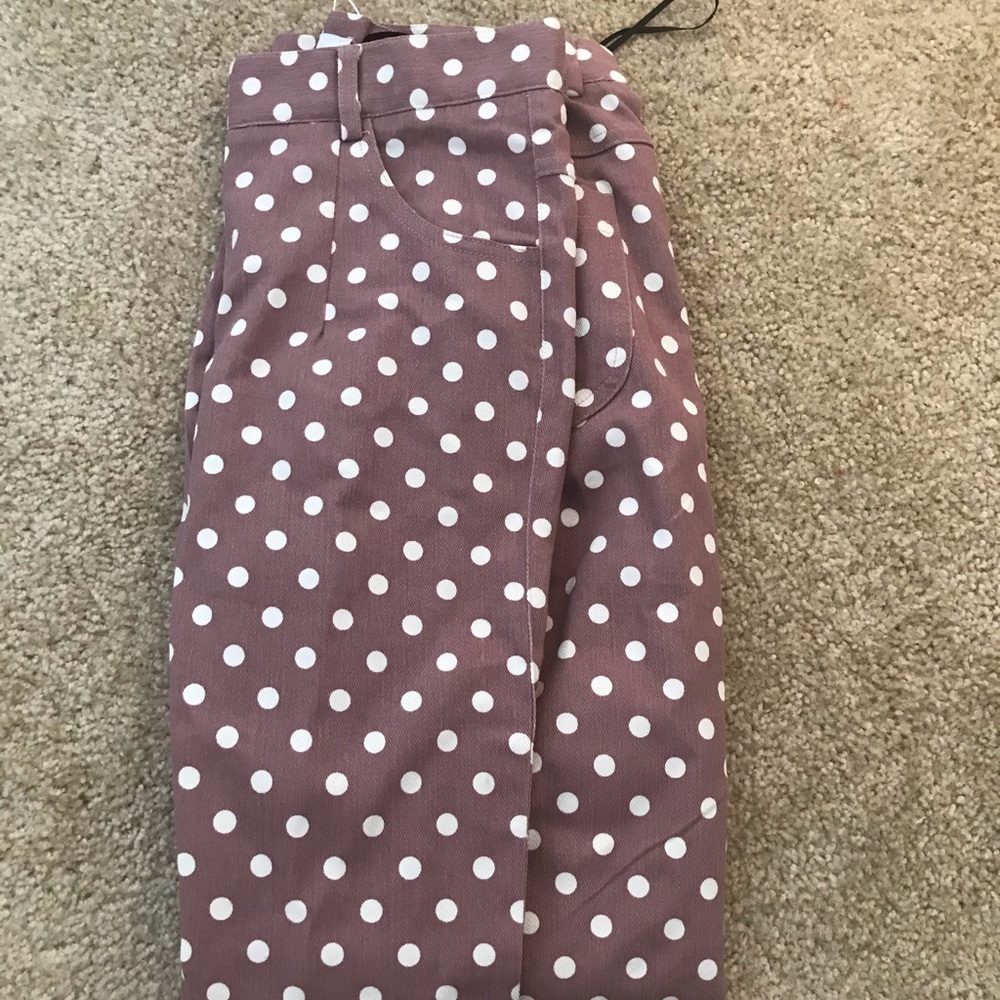 Verge Girl Polka Dot Straight Leg Jeans